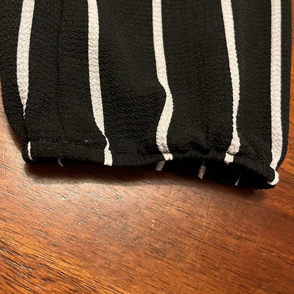 Altar’d State Black and White Striped Romper - Picture 4 of 10